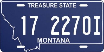 MT license plate 172270I