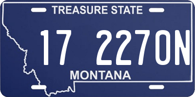 MT license plate 172270N