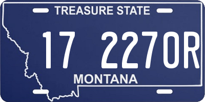 MT license plate 172270R