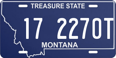 MT license plate 172270T