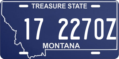 MT license plate 172270Z