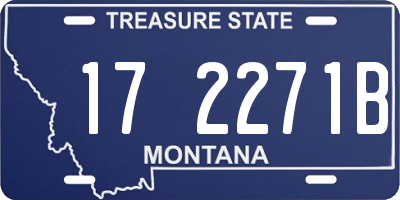 MT license plate 172271B
