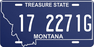 MT license plate 172271G