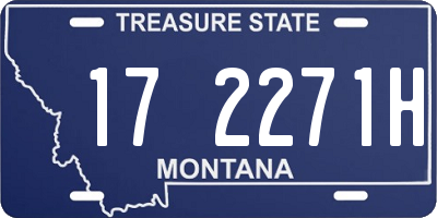 MT license plate 172271H