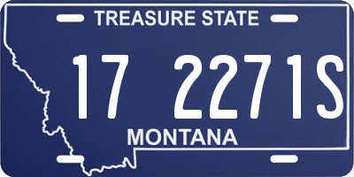 MT license plate 172271S