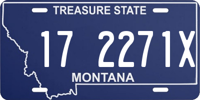 MT license plate 172271X