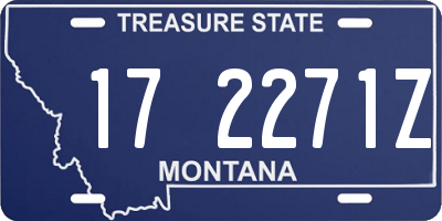 MT license plate 172271Z