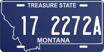 MT license plate 172272A