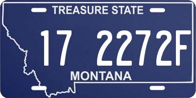 MT license plate 172272F