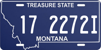 MT license plate 172272I