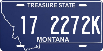 MT license plate 172272K