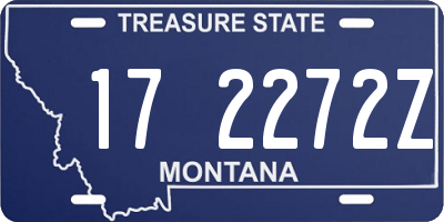 MT license plate 172272Z