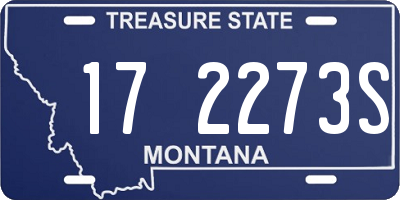MT license plate 172273S