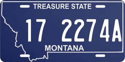 MT license plate 172274A