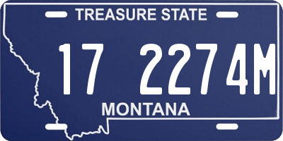MT license plate 172274M