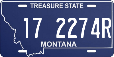 MT license plate 172274R