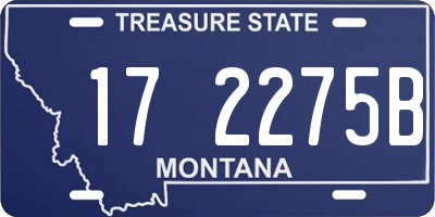 MT license plate 172275B