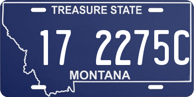 MT license plate 172275C
