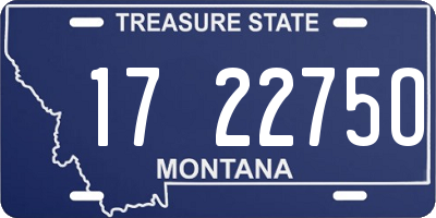 MT license plate 172275O