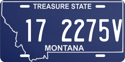 MT license plate 172275V