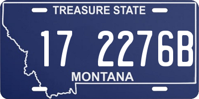 MT license plate 172276B