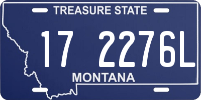 MT license plate 172276L