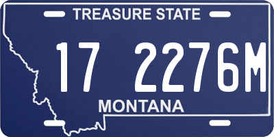 MT license plate 172276M