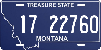 MT license plate 172276O