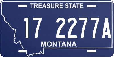 MT license plate 172277A