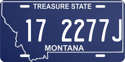 MT license plate 172277J