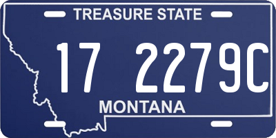 MT license plate 172279C