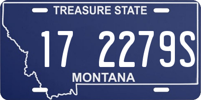 MT license plate 172279S
