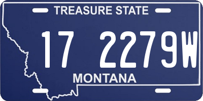 MT license plate 172279W