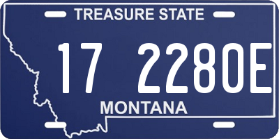 MT license plate 172280E