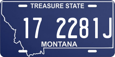 MT license plate 172281J