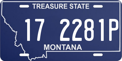 MT license plate 172281P