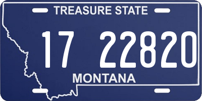 MT license plate 172282O