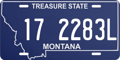 MT license plate 172283L