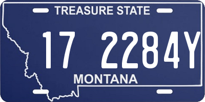 MT license plate 172284Y