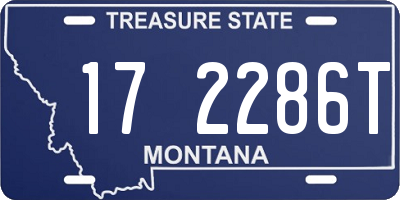 MT license plate 172286T