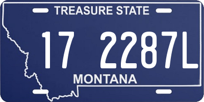 MT license plate 172287L