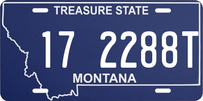 MT license plate 172288T