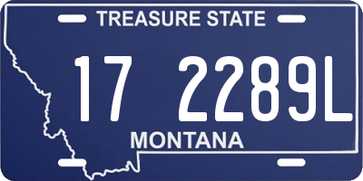 MT license plate 172289L