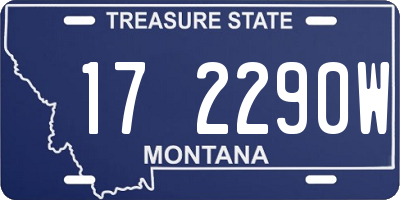MT license plate 172290W