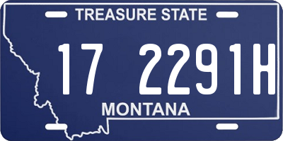 MT license plate 172291H