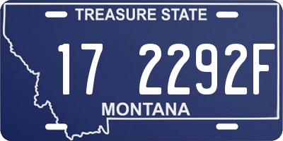 MT license plate 172292F