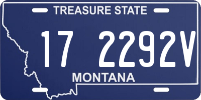 MT license plate 172292V