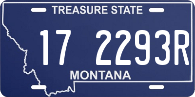 MT license plate 172293R