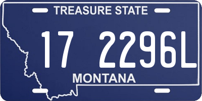 MT license plate 172296L