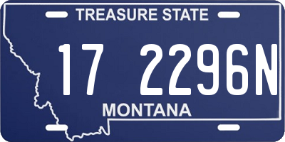 MT license plate 172296N